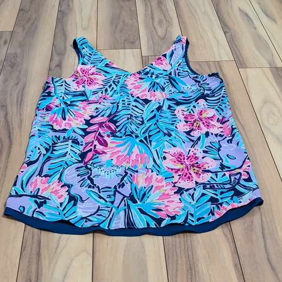 EUC! Lilly Pulitzer Florin Reversible Top Multi Slathouse Soiree Size XS - Picture 11 of 14